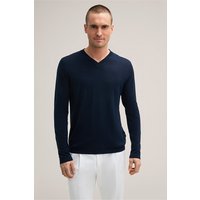 Strick-Pullover Nando mit Seide und Cashmere in Navy von windsor.