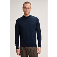 Strick-Stehkragen-Pullover Nando mit Seide und Cashmere in Navy von windsor.
