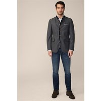 Trachten-Janker Sendling aus Wolle in Grau-Navy von windsor.