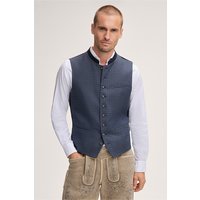 Trachten-Weste Ammersee mit Stehkragen in Navy gemustert von windsor.