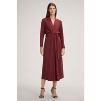 Tricacetat-Kleid in Midi-Länge mit Gürtel in Rot von windsor.