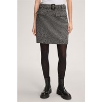 Tweed-Jersey-Mini-Stiefelrock in Grau von windsor.