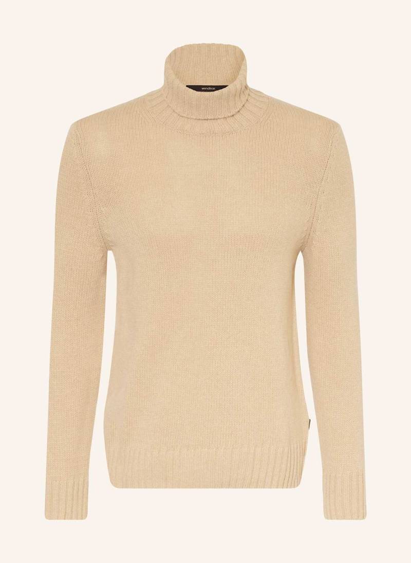 Windsor. Cashmere-Rollkragenpullover Ecosio beige von windsor.
