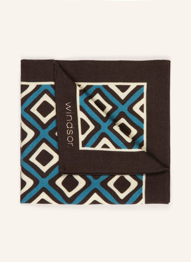 Windsor. Einstecktuch braun von windsor.