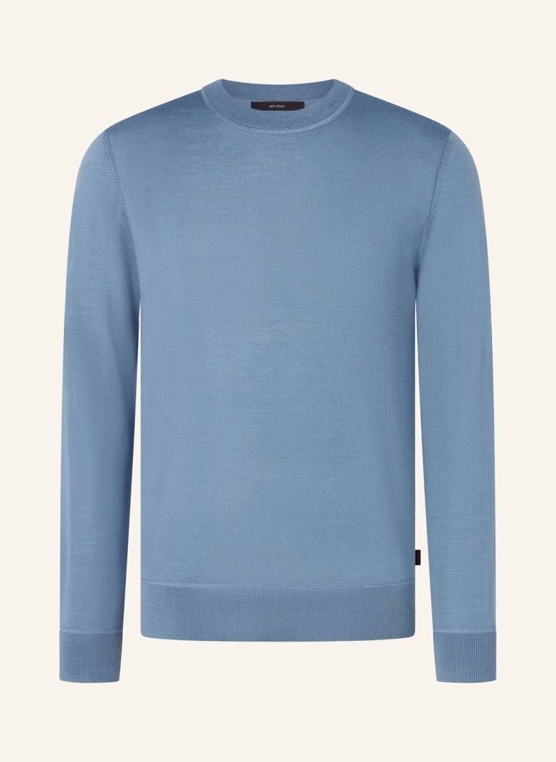 Windsor. Pullover Nando blau von windsor.