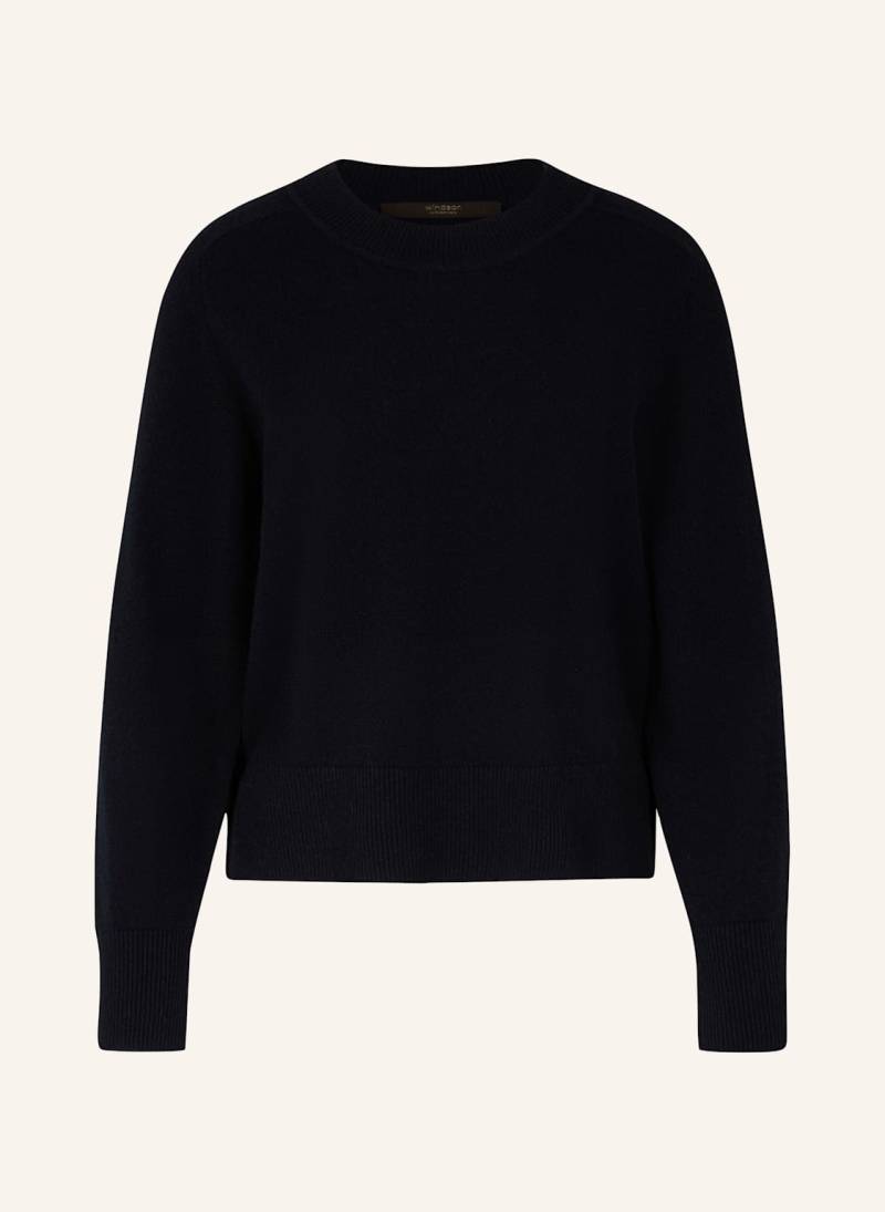 Windsor. Cashmere-Pullover blau von windsor.