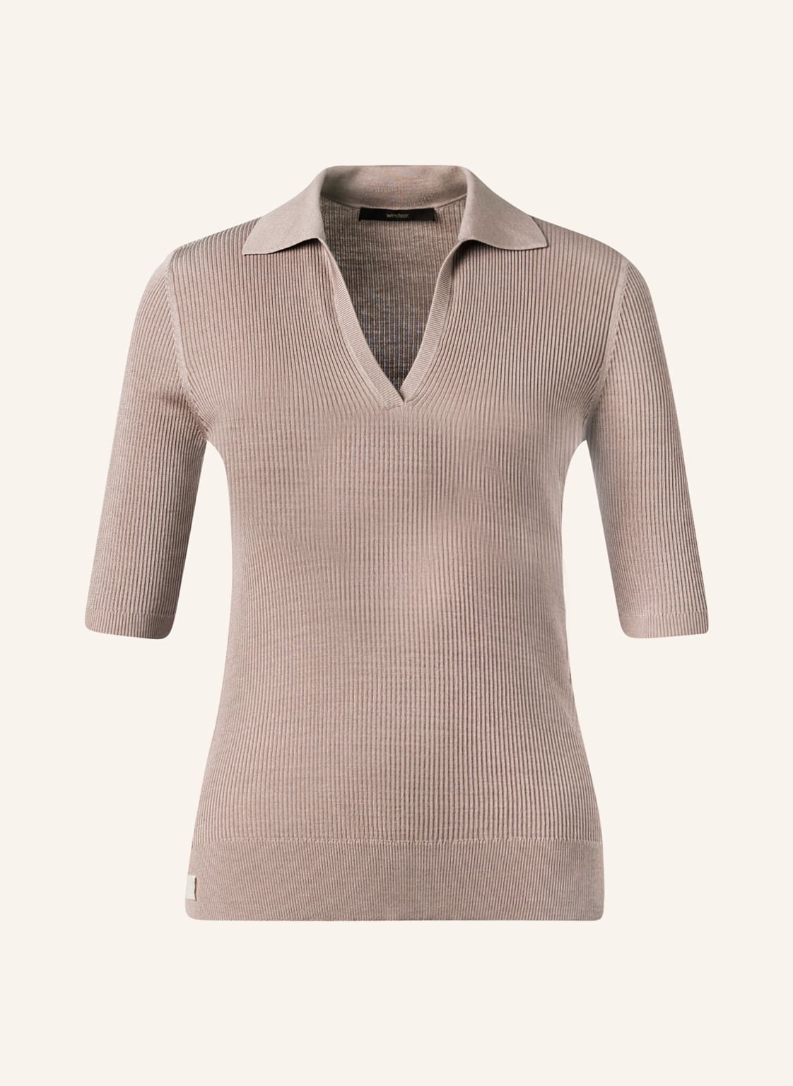 Windsor. Strick-Poloshirt Aus Seide beige von windsor.