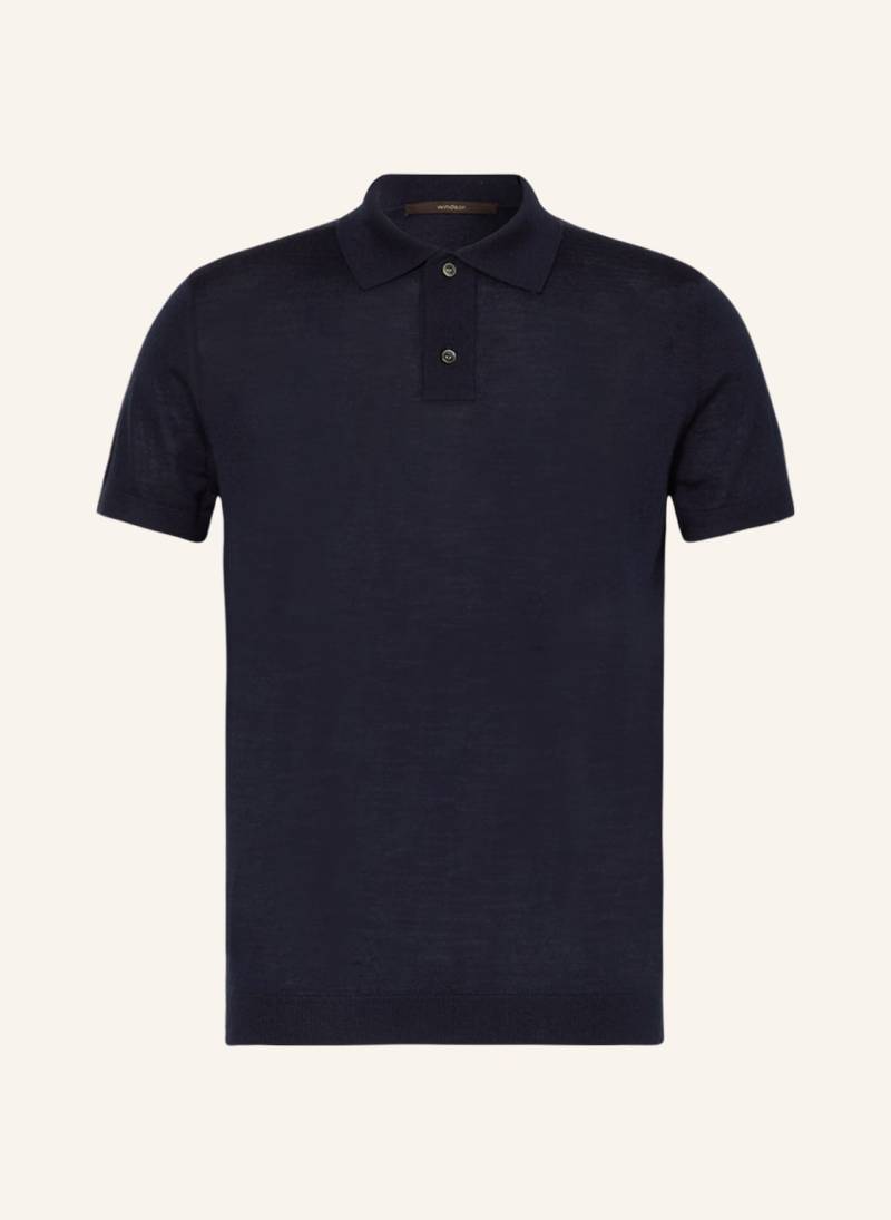 Windsor. Strick-Poloshirt Nando Regular Fit blau von windsor.