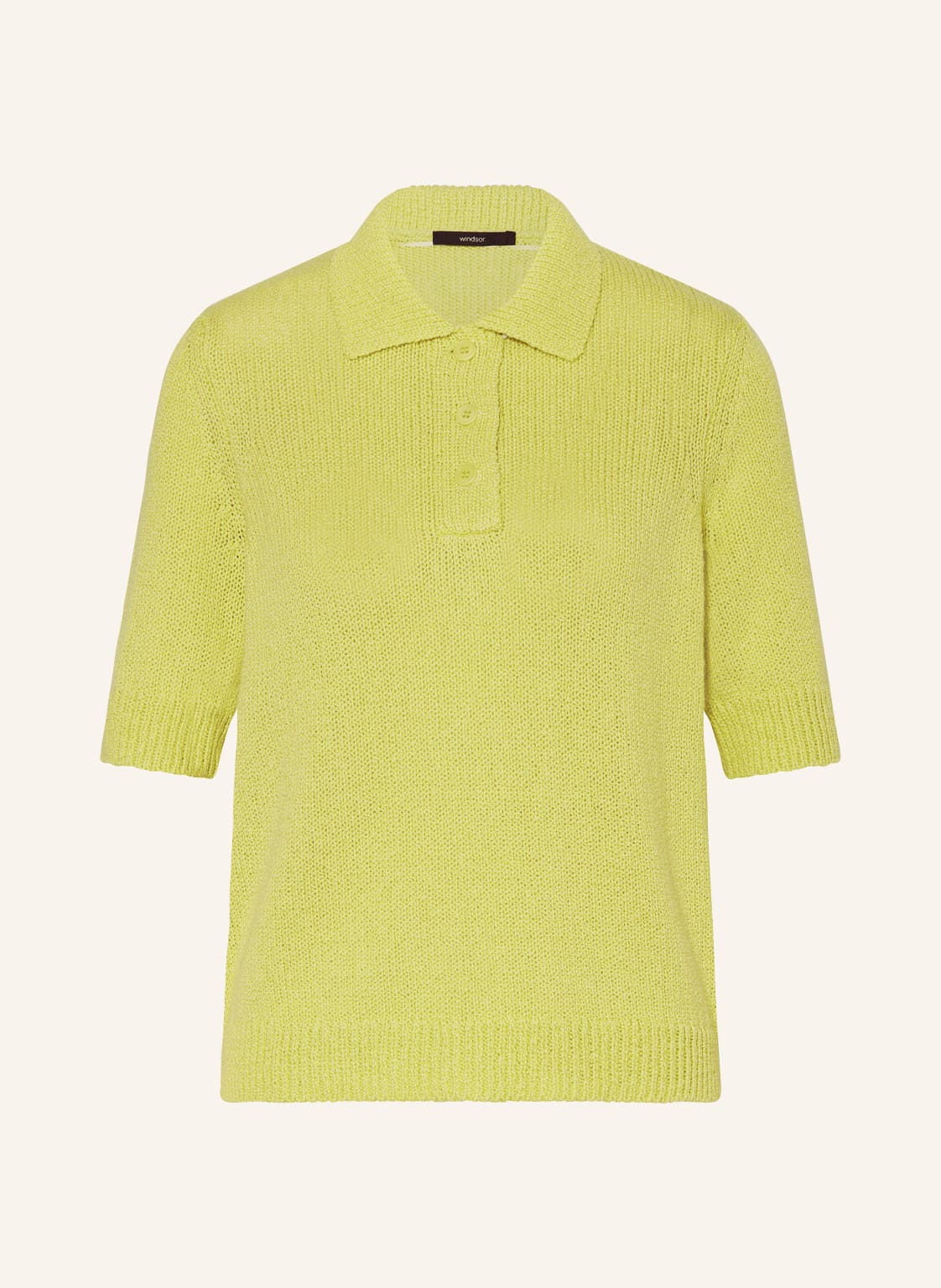 Windsor. Strick-Poloshirt gelb von windsor.