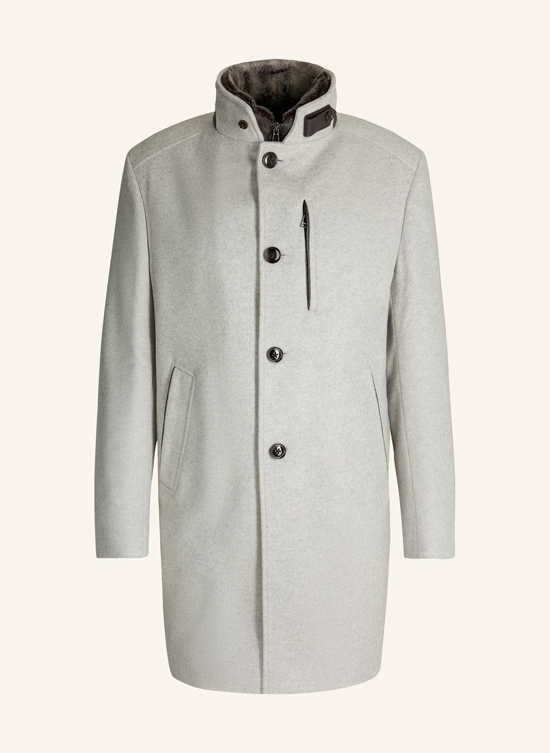 Windsor. Wollmantel rivano3 Mit Herausnehmbarer Blende grau von windsor.