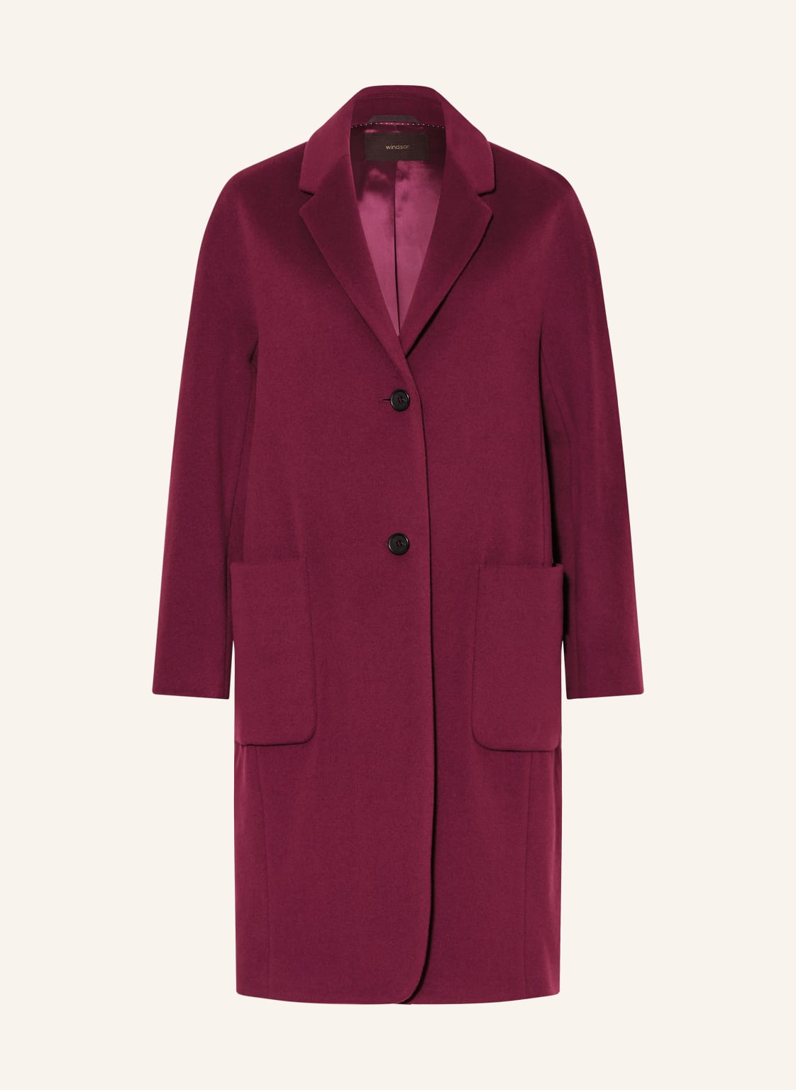 Windsor. Wollmantel rot von windsor.