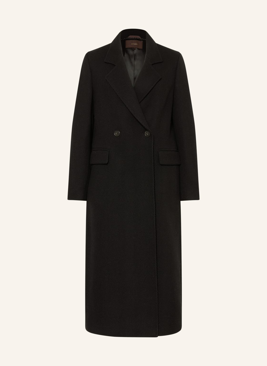 Windsor. Wollmantel schwarz von windsor.