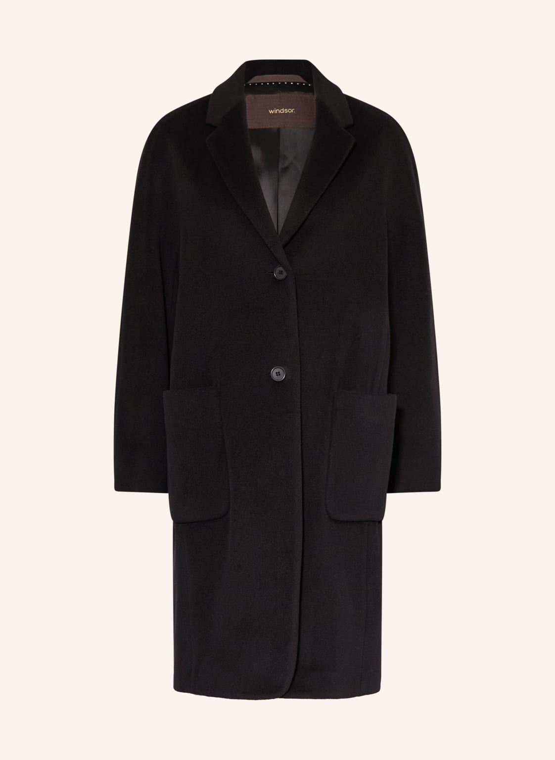 Windsor. Wollmantel schwarz von windsor.