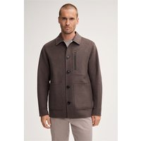 Woll-Doubleface-Jacke Ugo mit Hemdkragen in Braun von windsor.