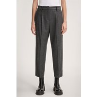 Woll-Bundfalten-Hose im Jogger Stil in Anthrazit von windsor.