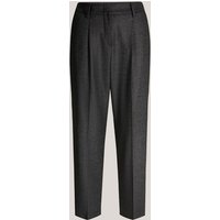 Woll-Marlene-Bundfalten-Hose im Jogger Stil in Anthrazit von windsor.