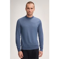 Woll-Stehkragen-Pullover Nando mit Seide und Cashmere in Blau von windsor.