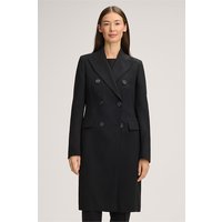 Wollcrepe-Doppelreiher-Gehrock in Schwarz von windsor.