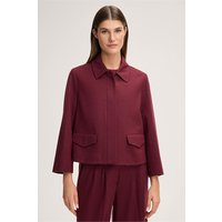 Wolljersey-Blazer-Jacke in A-Linie in Rot von windsor.