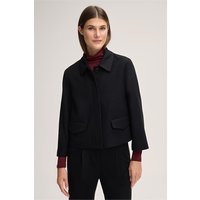 Wolljersey-Blazer-Jacke in A-Linie in Schwarz von windsor.