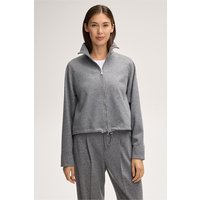 Wolljersey-Zipper-Jacke in Grau von windsor.