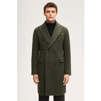 Wollmix-Doppelreiher-Mantel Cantro mit Mohair in Oliv von windsor.
