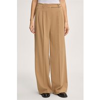 Wollmix-Palazzo-Bundfalten-Hose in Braun von windsor.