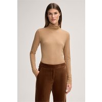 Wollstretch-Rollkragen-Shirt in Braun von windsor.