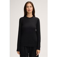 Wollstretch-Rundhals-Shirt in Schwarz Wollstretch-Rundhals-Shirt in Schwarz von windsor.