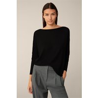 Wollstretch-Shirt mit U-Boot Ausschnitt in Schwarz Wollstretch-Shirt mit U-Boot Ausschnitt in Schwarz von windsor.