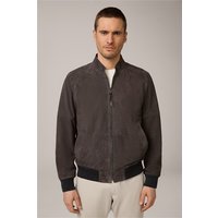 Ziegenvelours-Leder-Blouson Borello in Anthrazit von windsor.