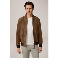 Ziegenvelours-Leder-Blouson Borello in Braun von windsor.