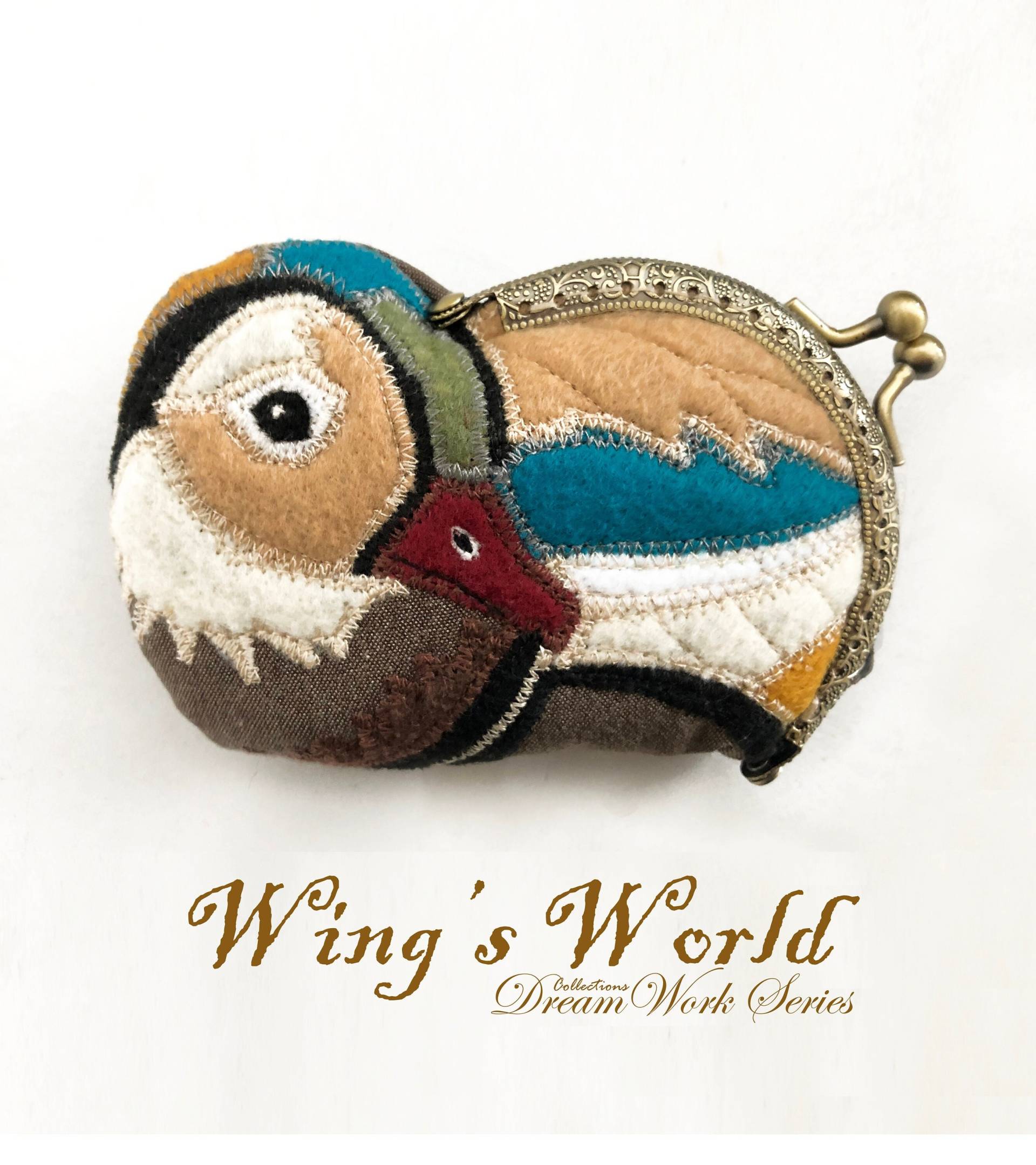 Mandarin Duck Geldbörse, Münztasche, Filz Ente Metallrahmen Kisslock Kopf, Änderung Snap Geldbörse Organizer von wingsworldlife