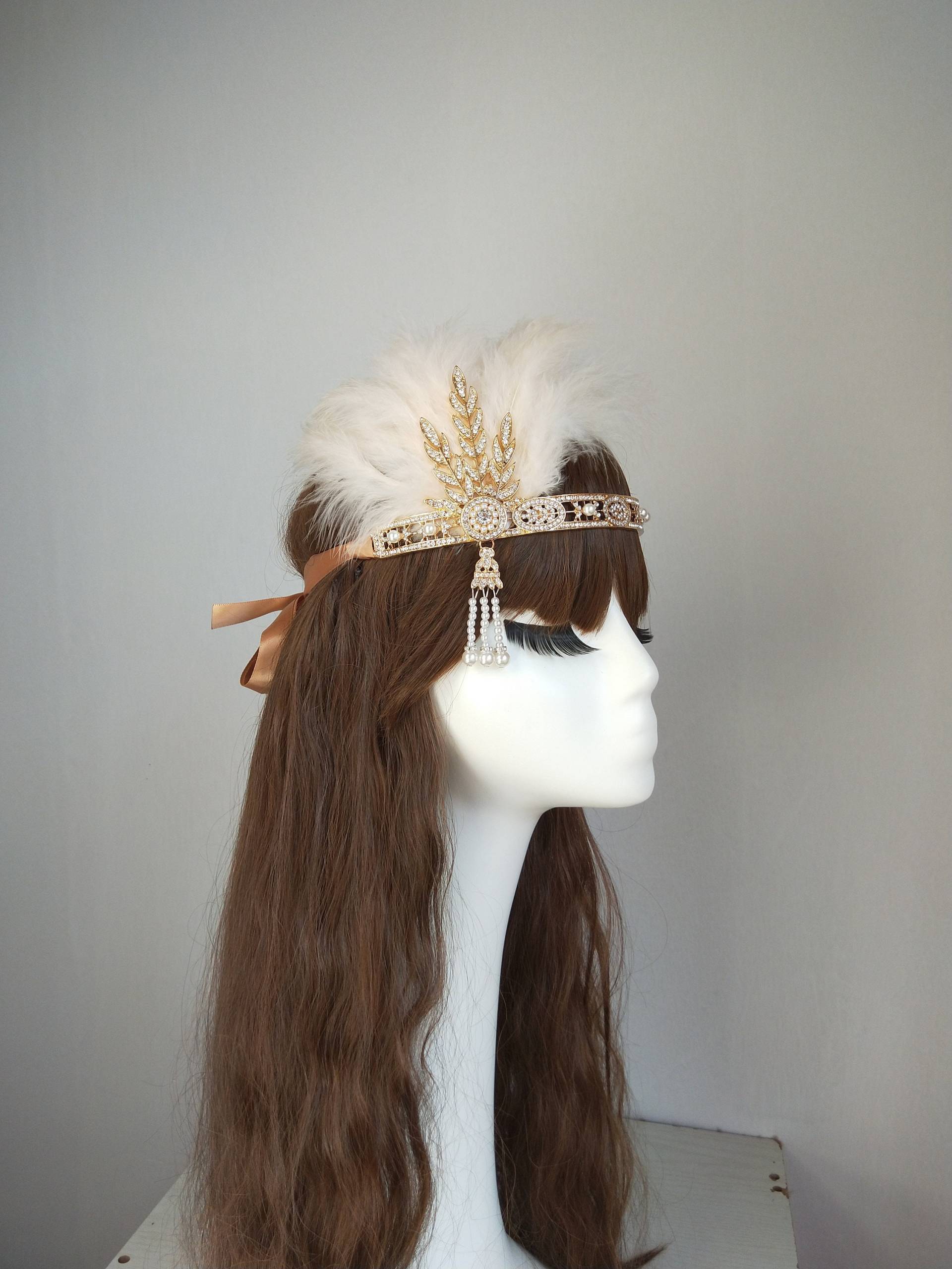 Gold Gatsby Kopfschmuck Strass Flapper Haarreif Gold Gatsby Kopfschmuck Strass Flapper Haarreif von winnieseevershop