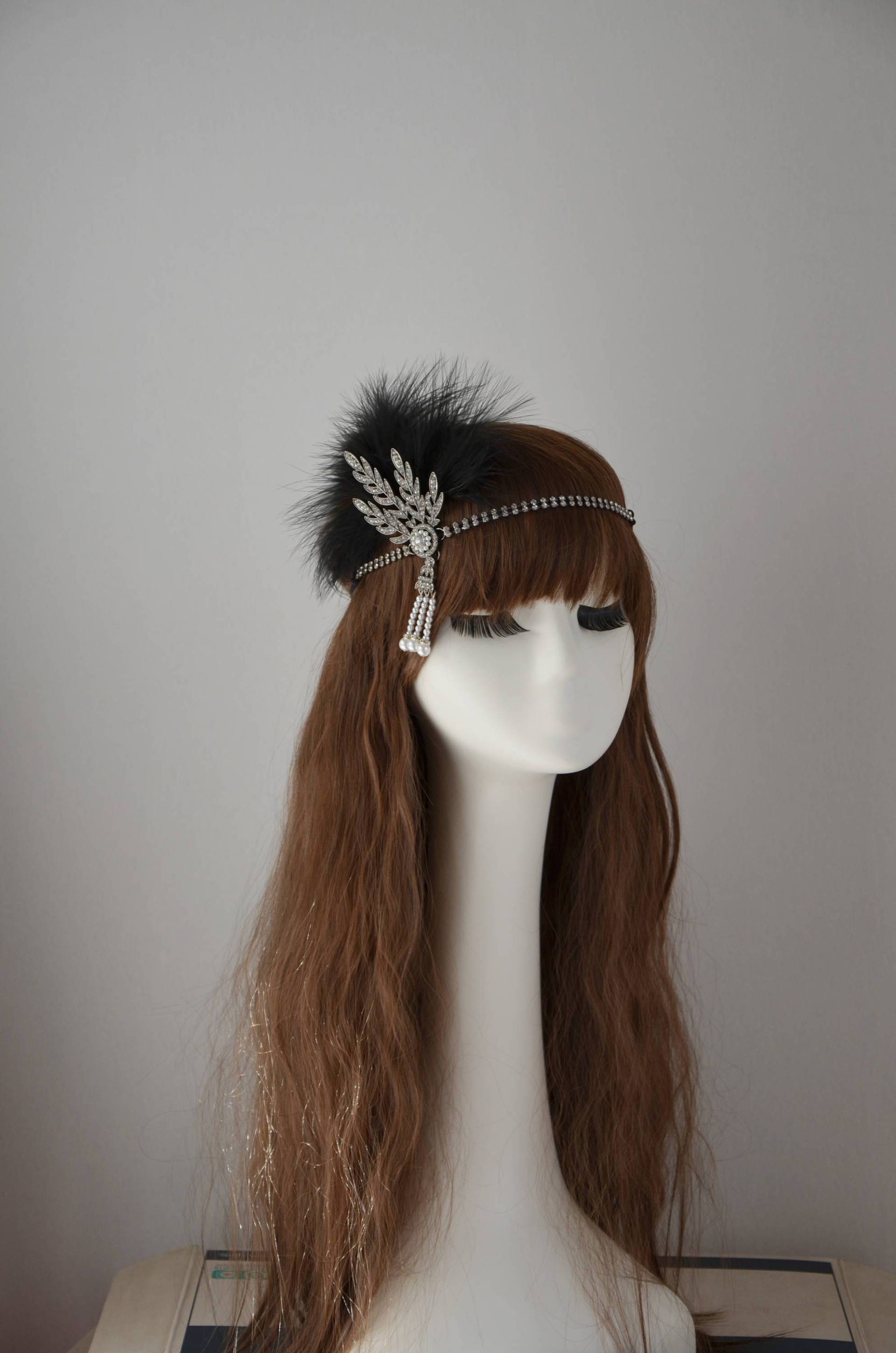 Kopfschmuck Strass & Feder Kopfschmuck Strass & Feder von winnieseevershop