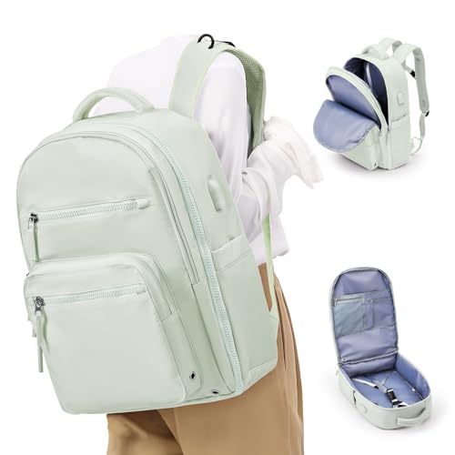 winspansy Handgepäck Rucksack, Reiserucksack Weekender Damen Groß Reisetasche Rucksack Easyjet Handgepäck 45x36x20 Flugzeug Wasserdichter Carry on Travel Backpack Women,Grün von winspansy