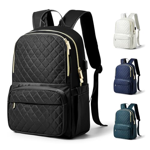 Rucksack Damen, Cityrucksack Reiserucksack Laptop Rucksack Modern Wasserdicht Elegant Damenrucksack Casual Daypacks Rucksacktasche für Damen Schulrucksack mit Laptopfach Backpack Women Schwarz von winspansy