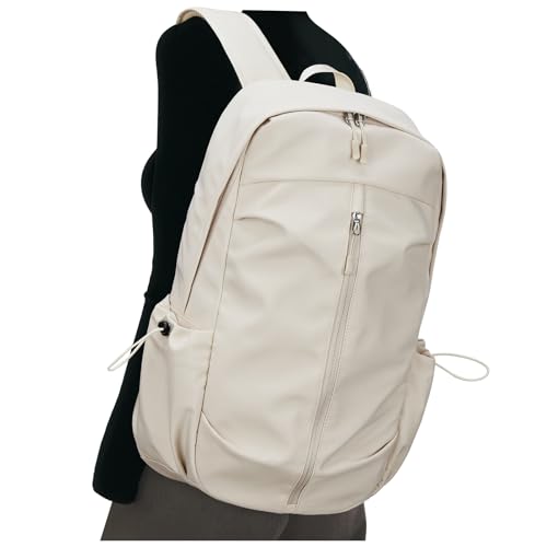 winspansy Rucksack Herren,Schulrucksack Teenager Mädchen Jungen Wasserdichter Laptoprucksack Rucksack für Damen Uni Schule mit Laptopfach Daypacks Sportrucksack School Backpack Travel Beige von winspansy