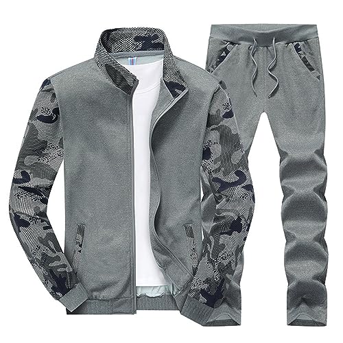 winwintom Zweiteiler Herren Freizeitanzug - Zweiteiliges Activewear Tracksuit Jogging Suit für Freizeit, Sport Polo Shirt Fußbal Sportbekleidung Trainingsanzug Jogginghose Jogginganzug von winwintom