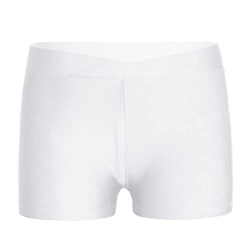 winying Jungen Mädchen Shorts Loose Fit Sportshort Gymnastik Trainings Turnshorts Tanzhose Kurze Hose Pants Tanzbekleidung Weiß 170-176 von winying
