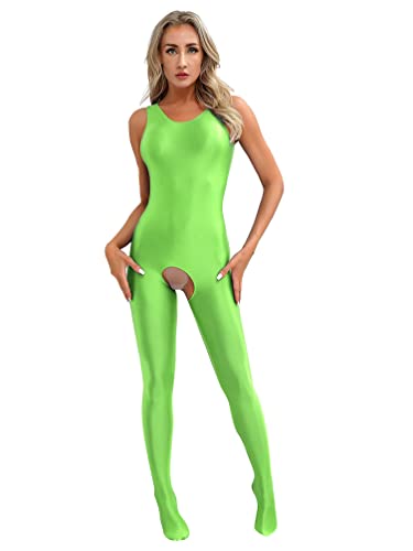 winying Sexy Bodystocking Glänzende Öl body dessous Catsuit Unterwäschen Reizwäsche Strumpfhose Hohle Jumpsuit Frauen Bodysuit Nachtwäsche Ärmellos ouvert strümpfe Damen Fluorescent Green XL winying Sexy Bodystocking Glänzende Öl body dessous Catsuit Unterwäschen Reizwäsche Strumpfhose Hohle Jumpsuit Frauen Bodysuit Nachtwäsche Ärmellos ouvert strümpfe Damen Fluorescent Green XL von winying