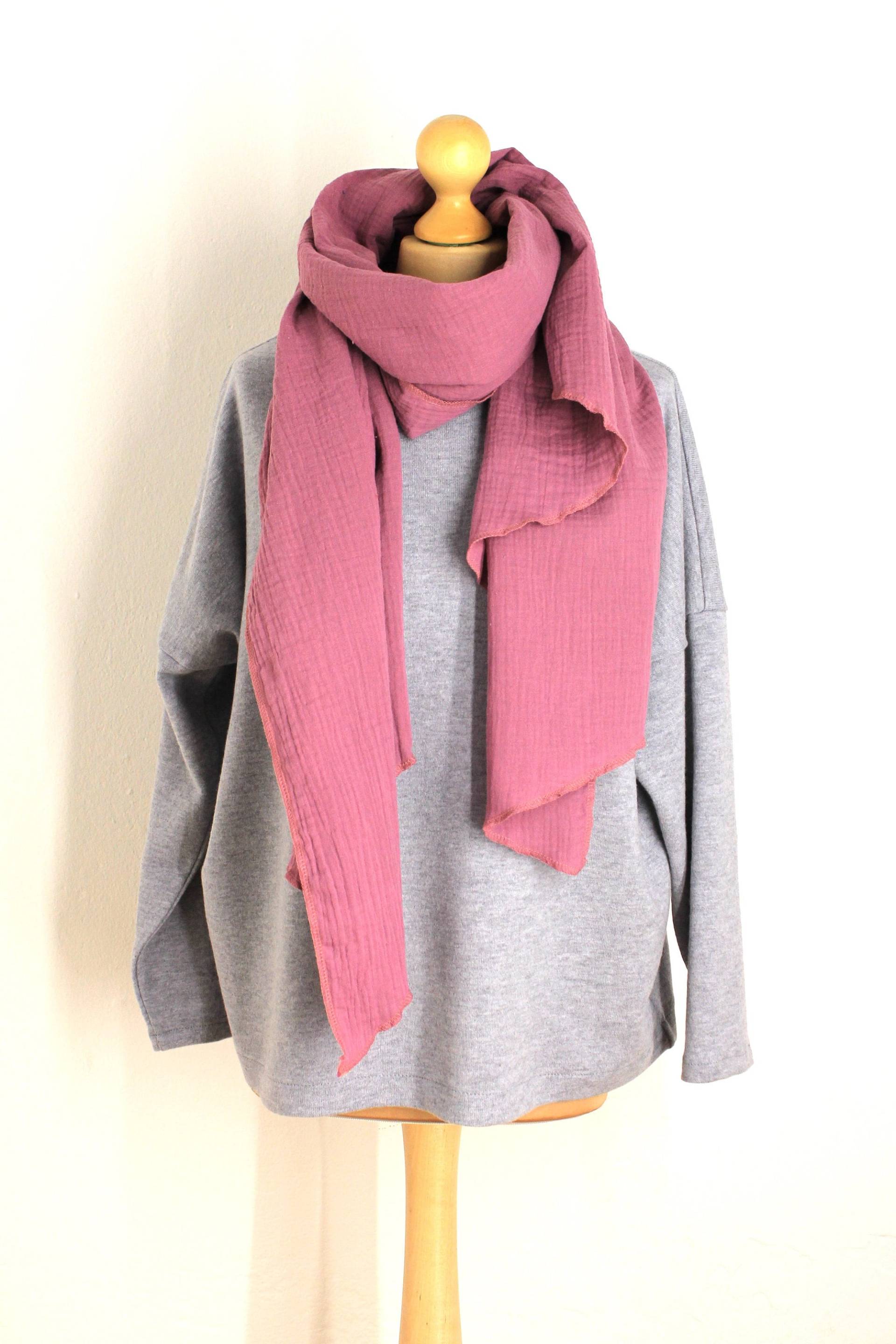 Musselinschal 200 X 65 - Altrosa Und Viele Farben Musselinschal 200 X 65 - Altrosa Und Viele Farben von wipphopp