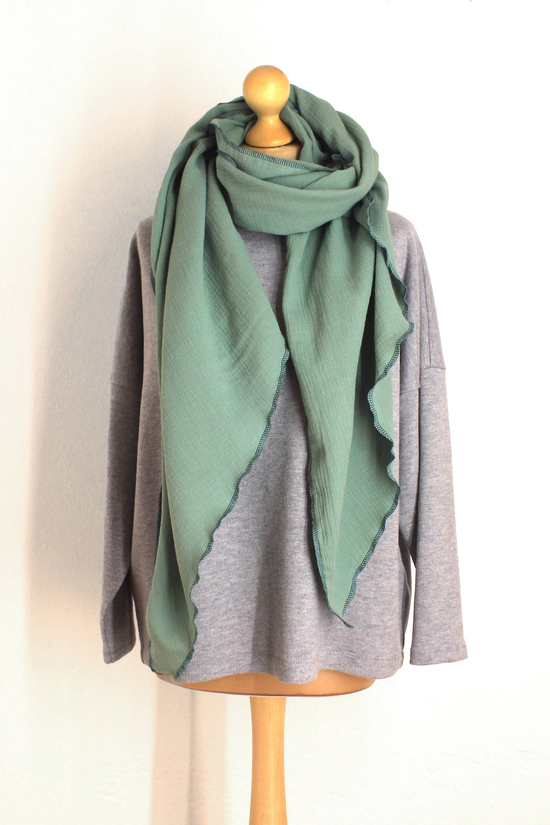 Musselinschal 200 X 65 - Mint Und Viele Farben Musselinschal 200 X 65 - Mint Und Viele Farben von wipphopp