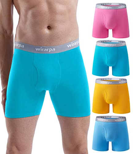 wirarpa Boxershorts Herren Baumwolle Männer Unterhosen Stretch Unterwäsche Men Boxer mit Eingriff ohne Etikett 4er Pack Mehrfarbig Größe XXL wirarpa Boxershorts Herren Baumwolle Männer Unterhosen Stretch Unterwäsche Men Boxer mit Eingriff ohne Etikett 4er Pack Mehrfarbig Größe XXL von wirarpa