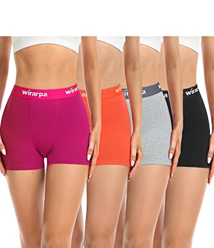 wirarpa Damen Panties Boxershorts Radlerhose Damen Kurze Baumwolle Hosen unter Kleid 3" Schrittlänge 4er Pack Größe L von wirarpa