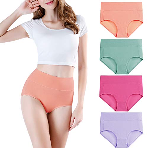 wirarpa Damen Unterhosen Baumwolle Slips Damen Hoher Taille Atmungsaktive Taillenslip Wochenbett Unterwäsche Mehrpack Mehrfarbig Größe Small (36) von wirarpa