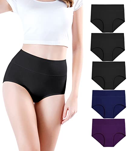 wirarpa Damen Unterhosen Baumwolle Unterwäsche Hohe Taille Slips Hoher Taillenslip für Frauen Mehrpack Größe M von wirarpa