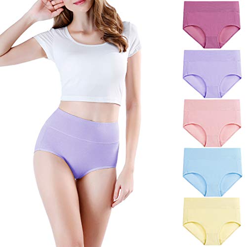 wirarpa Damen Unterhosen Baumwolle Unterwäsche Hohe Taille Slips Hoher Taillenslip für Frauen Mehrpack Größe 5XL von wirarpa