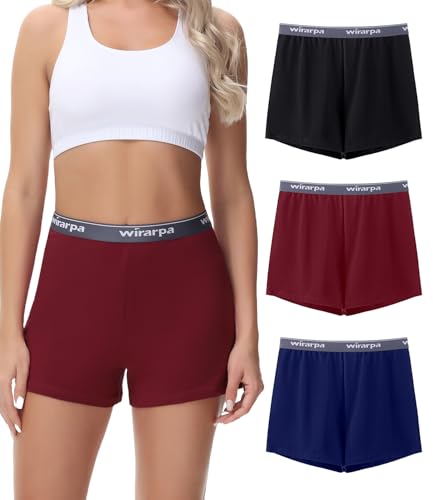 wirarpa Kurze Schlafhose Damen Baumwolle Pyjamahose Frauen Weicher Schlafshorts Bequeme Weite Kurze Hosen 3er Pack Mehrfarbig Größe S von wirarpa