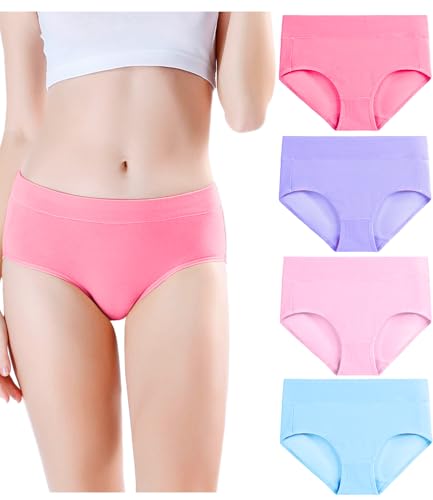 wirarpa Pantys Damen Baumwolle Unterhosen Frauen Unterwäsche Elastan Panties 4er Pack Größe 2XL von wirarpa